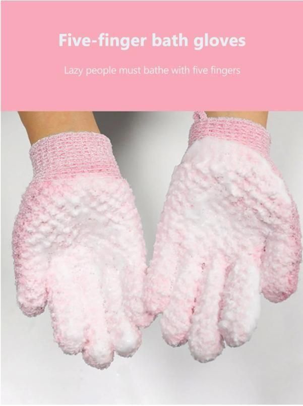 Exfoliating Gloves with Loofah for Soft and Smooth Skin - Perfect for Bath and Shower